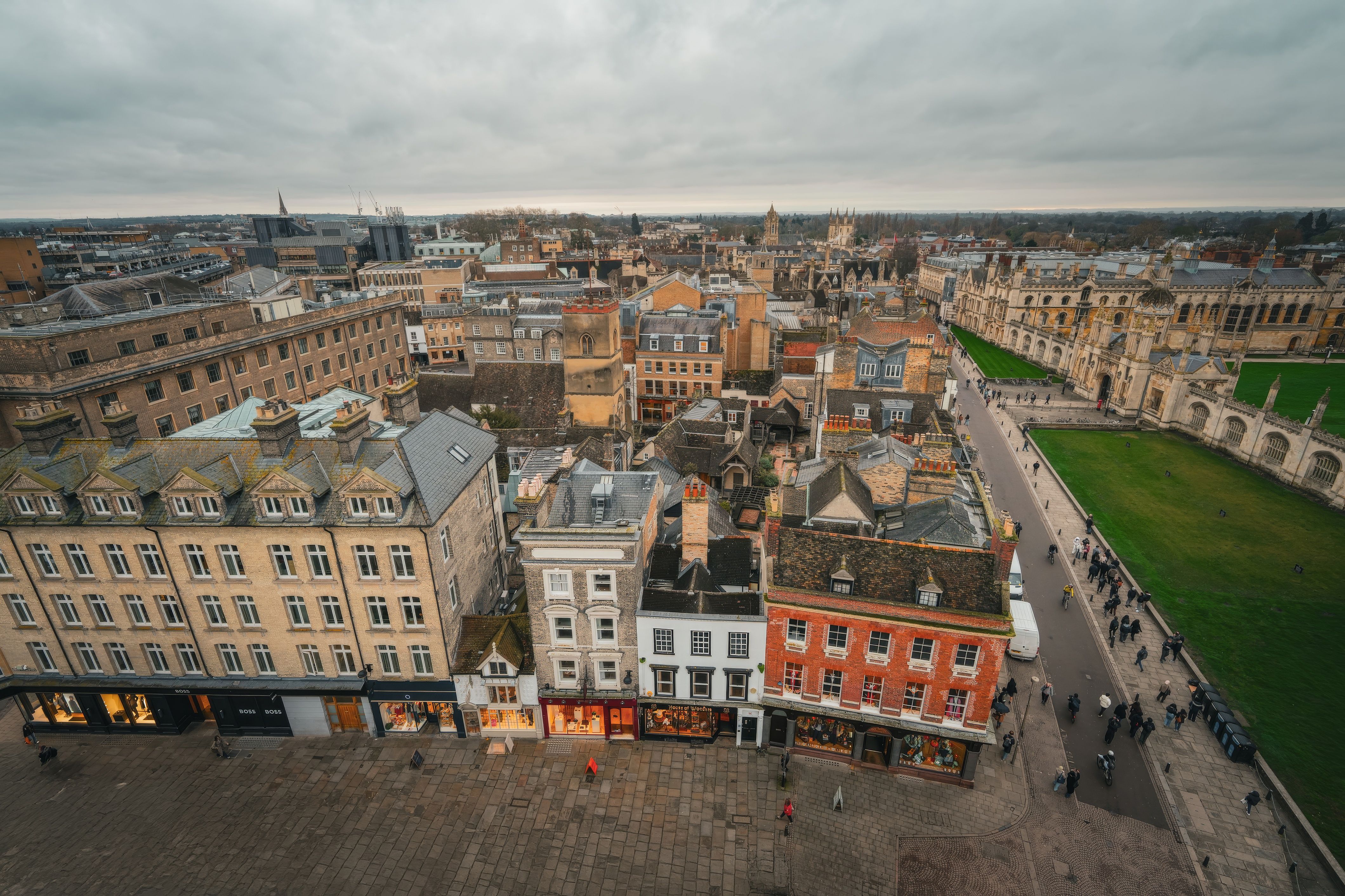 Aerial perspective showcasing Oxford