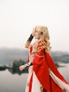 Elegant Cosplay by the Tranquil Lake