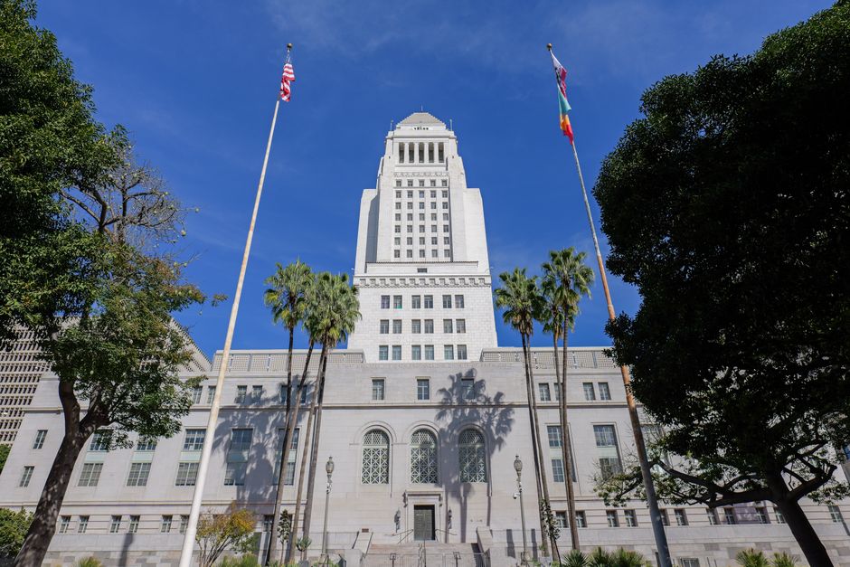 Los Angeles courthouse flag