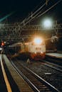 Nighttime Train at Jakarta Railway Station