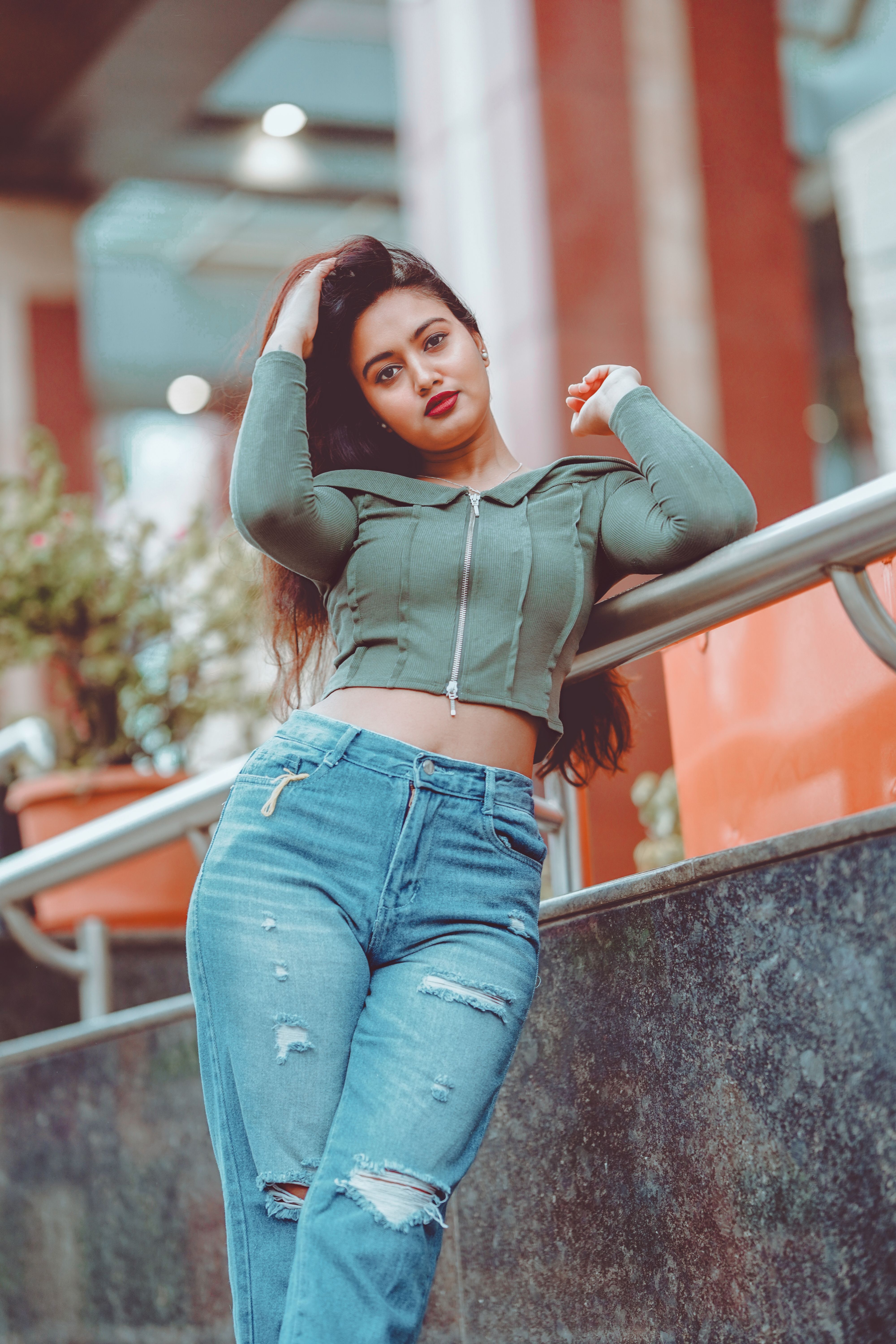 Stylish Young Woman in Urban Setting · Free Stock Photo