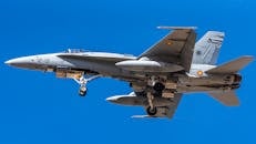 Spanish Airforce Jet in Action Over Albacete