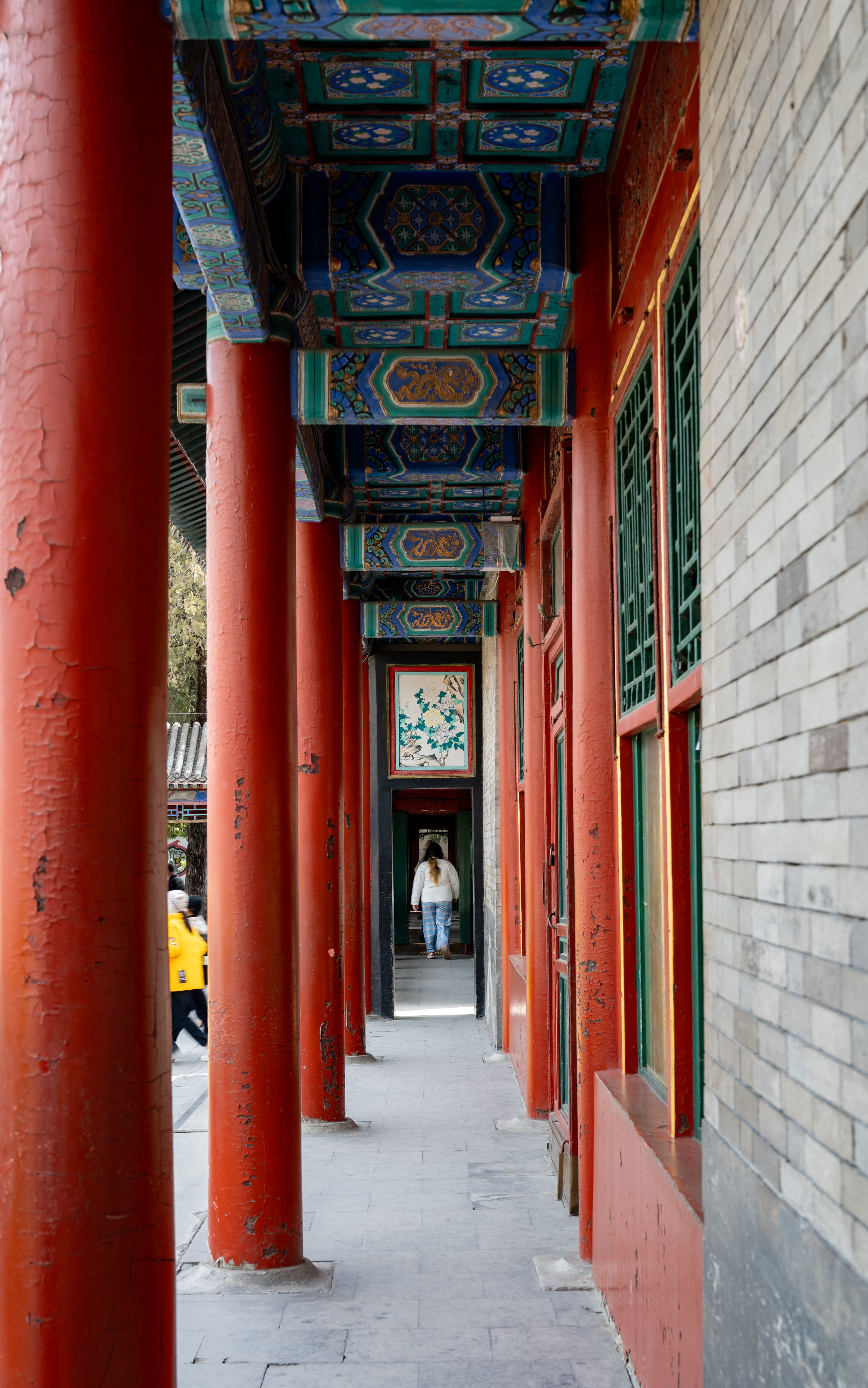 Traditional Chinese Architecture with Red Columns · Free Stock Photo