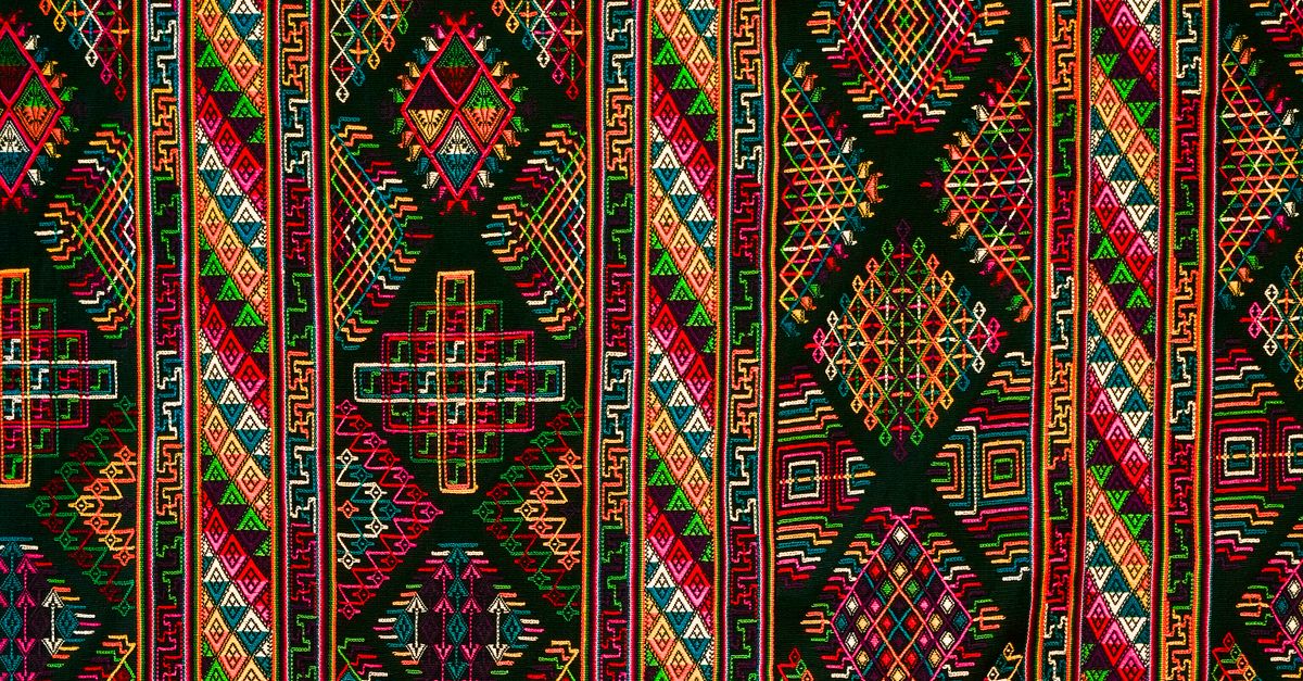 Bhutan Patterns Colorful Traditional Bhutanese Textile Design · Free Stock Photo