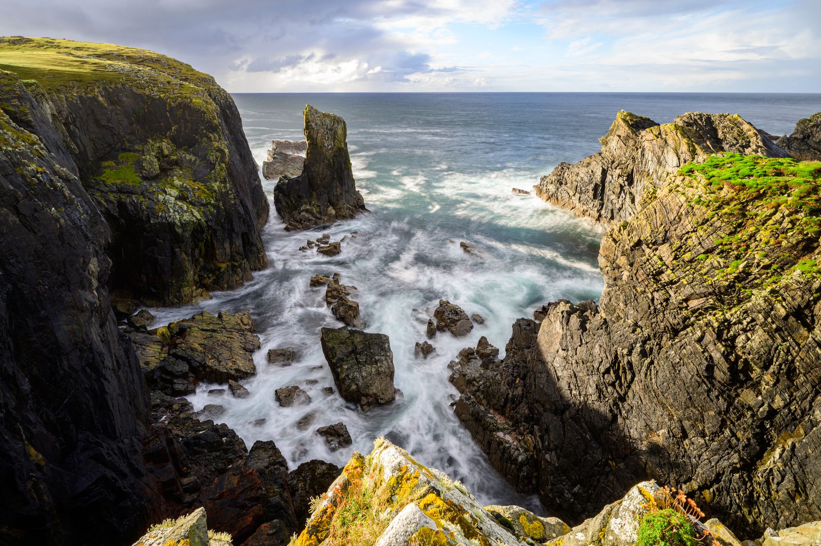 Rugged island coastline in the west of Scotland