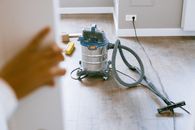Industrial vacuum cleaner in a newly renovated apartment for a spotless finish.