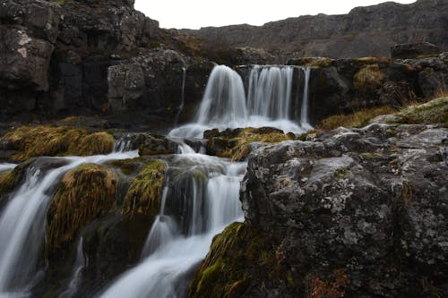 Foto stok gratis air terjun, dynjandi, Islandia