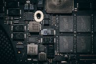 Close-up of a Computer Circuit Board