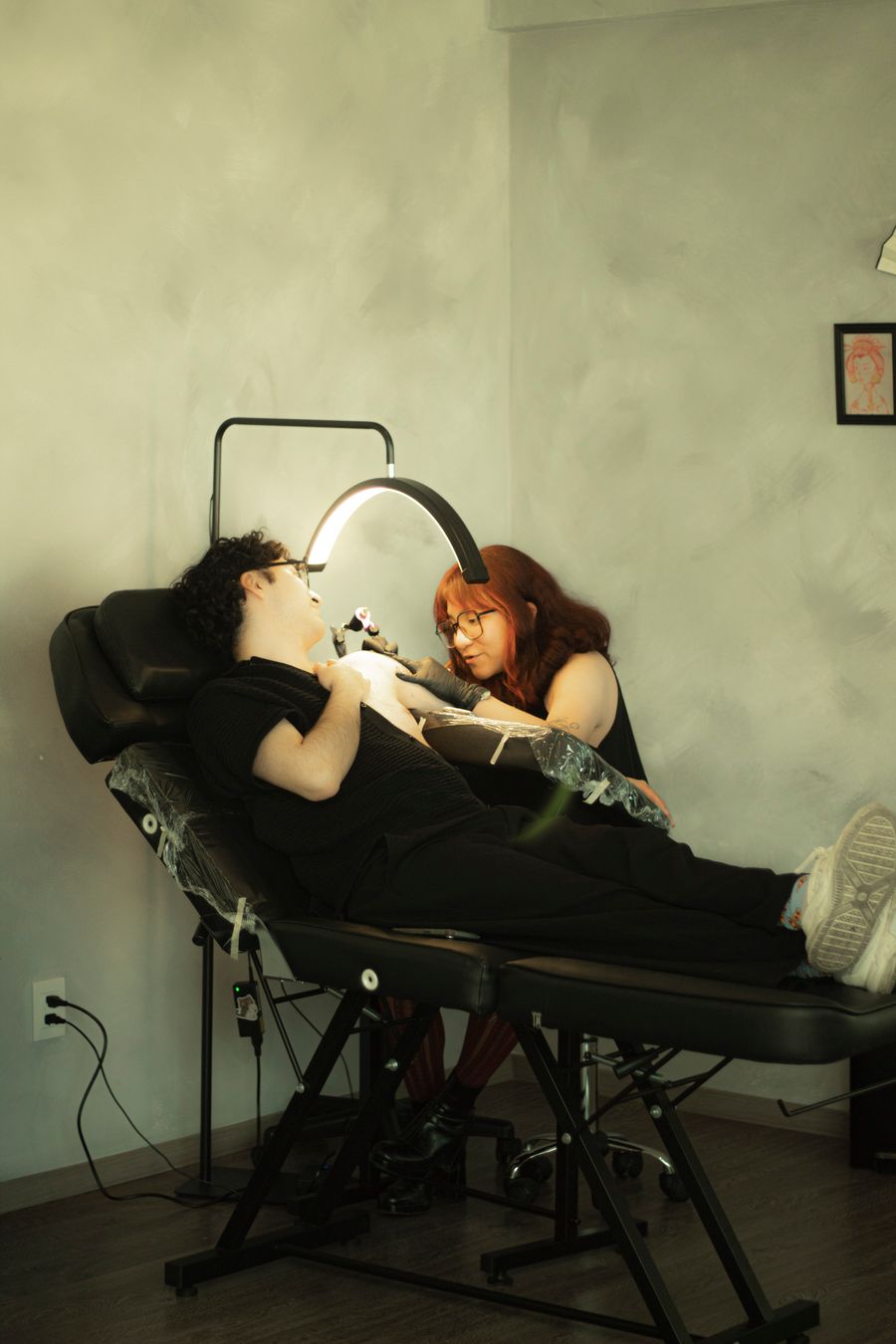 Temporary stock portrait representing a professional tattoo artist