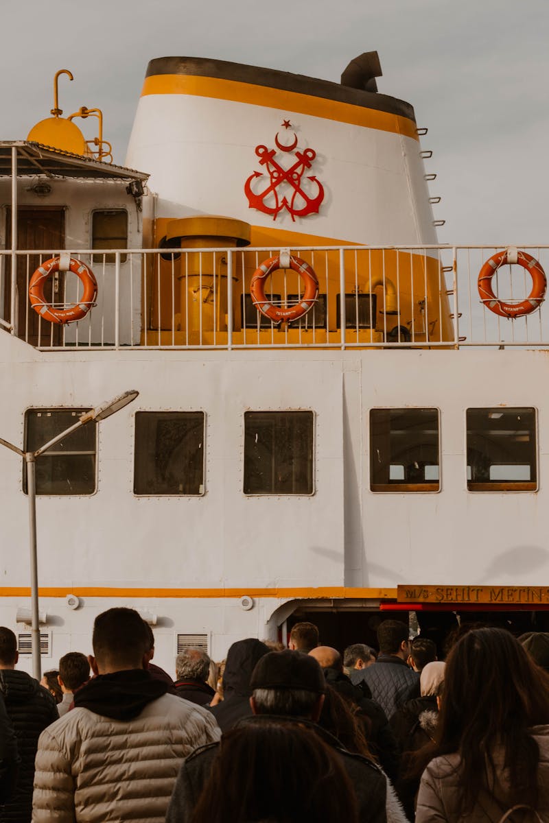 People Boarding the Ship