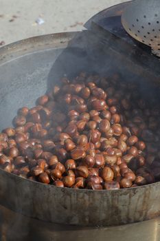 steamed chestnuts peeled