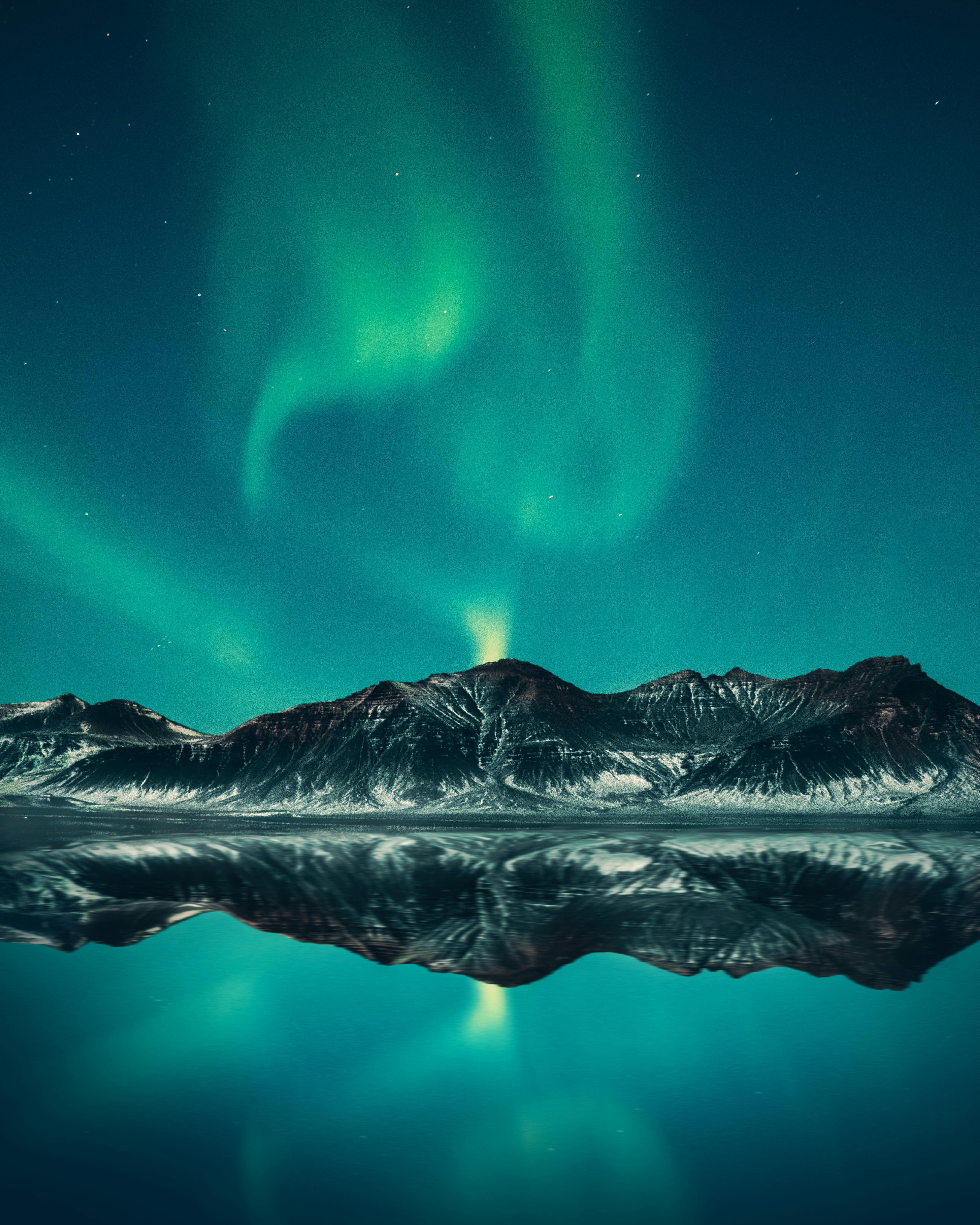 Blue and Green Sky and Mountain by Benjamin Suter