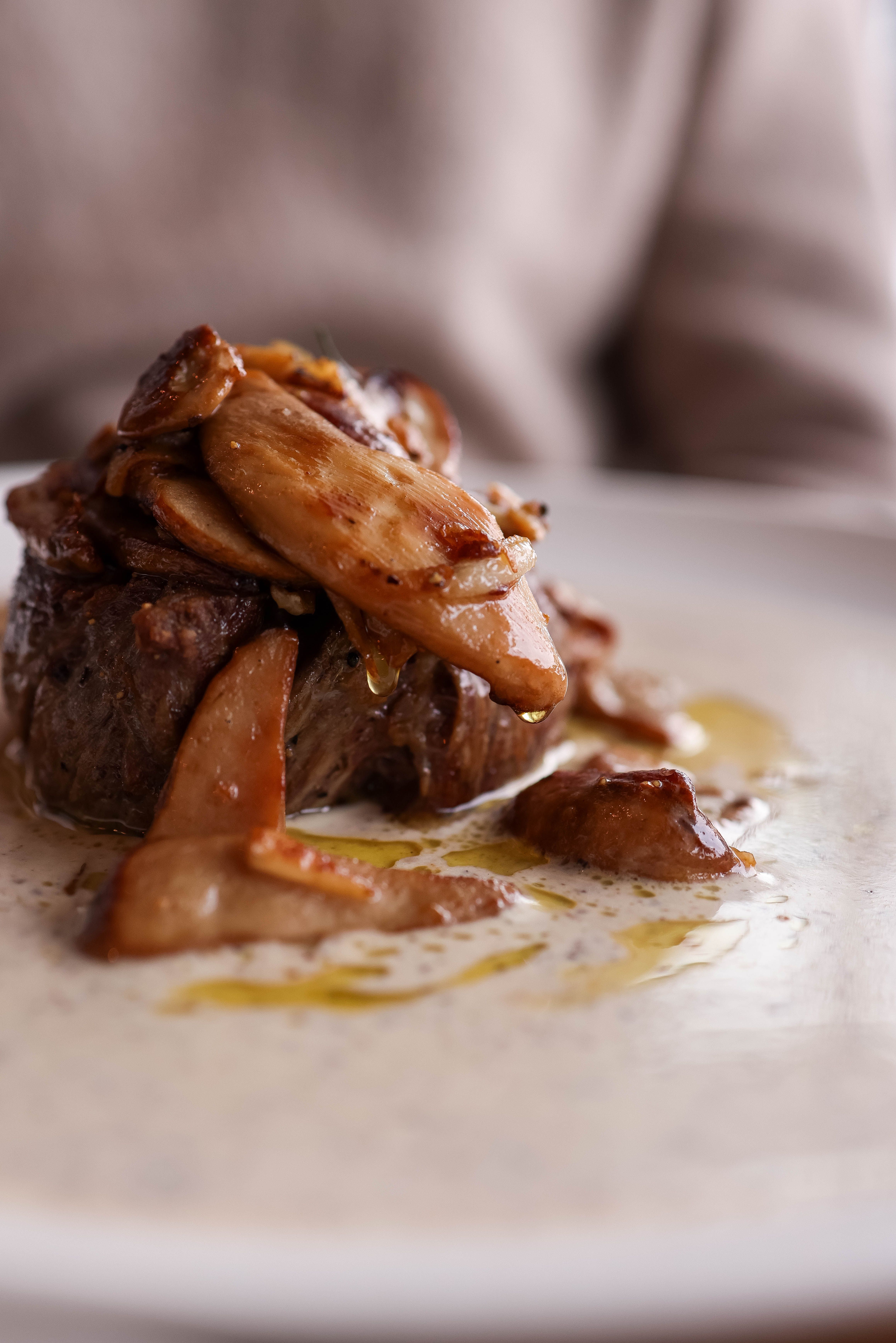 Gourmet Beef Fillet with Wild Mushrooms · Free Stock Photo