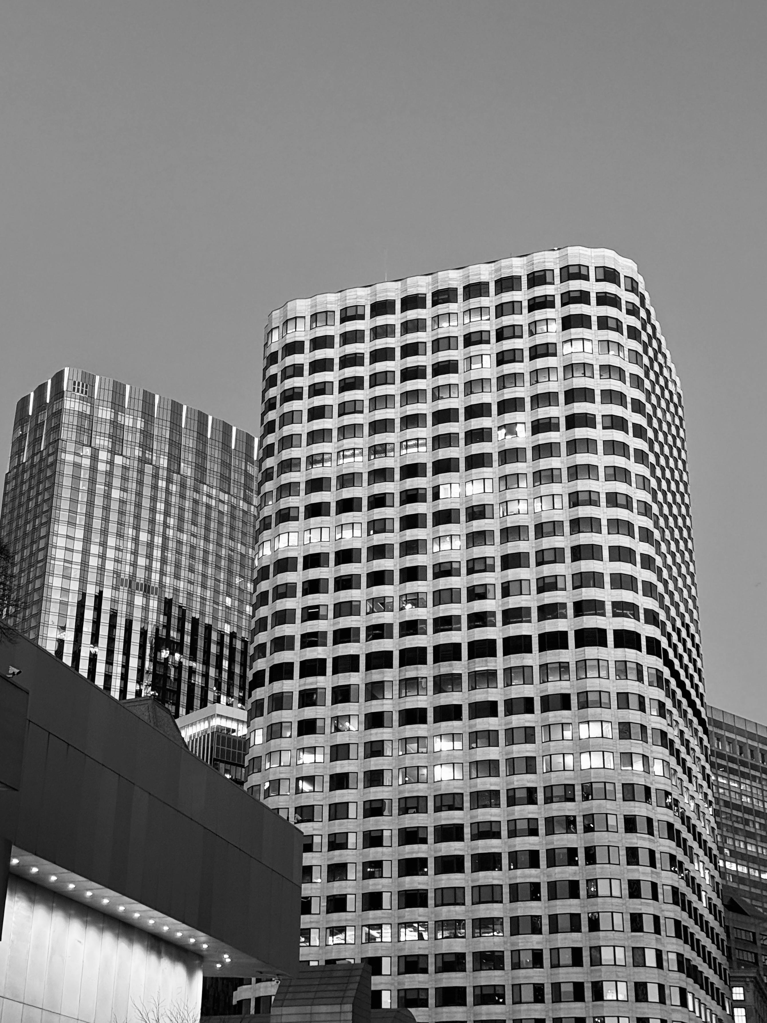 De franc Imatge monocroma de gratacels moderns al districte financer del centre de Boston. Foto d'estoc