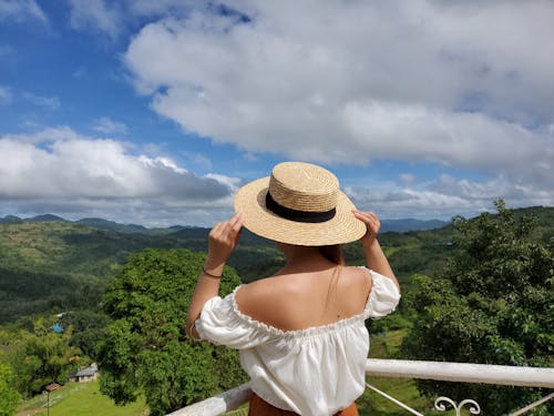 Free stock photo of beach hat, beautiful sky, beautiful view