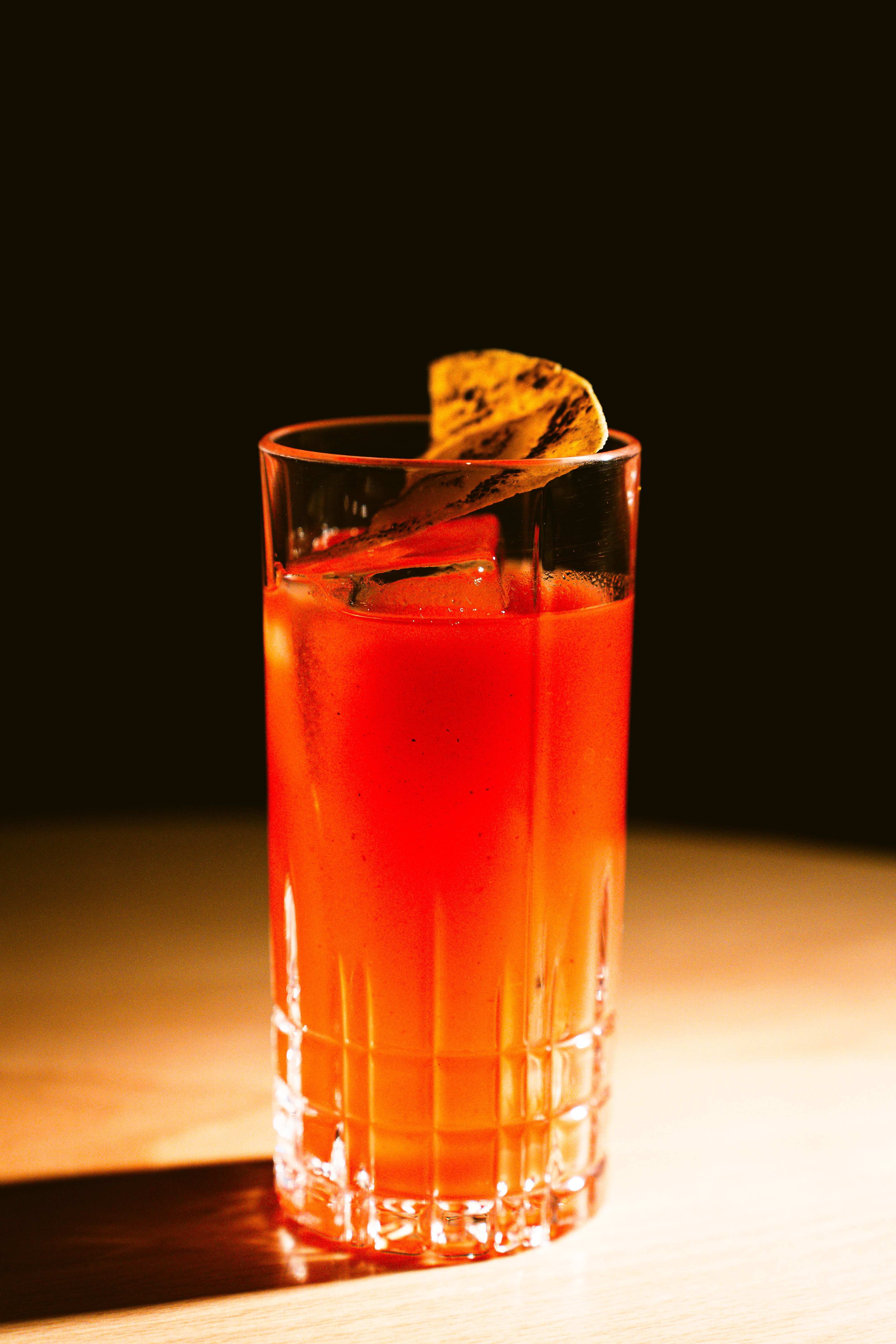Cocktail with a grilled garnish, photo by Szymon Shields on Pexels