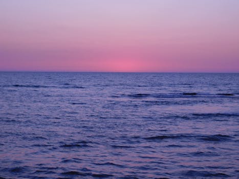 Capture the serene beauty of a Mediterranean sunset over Tel Aviv's coast.