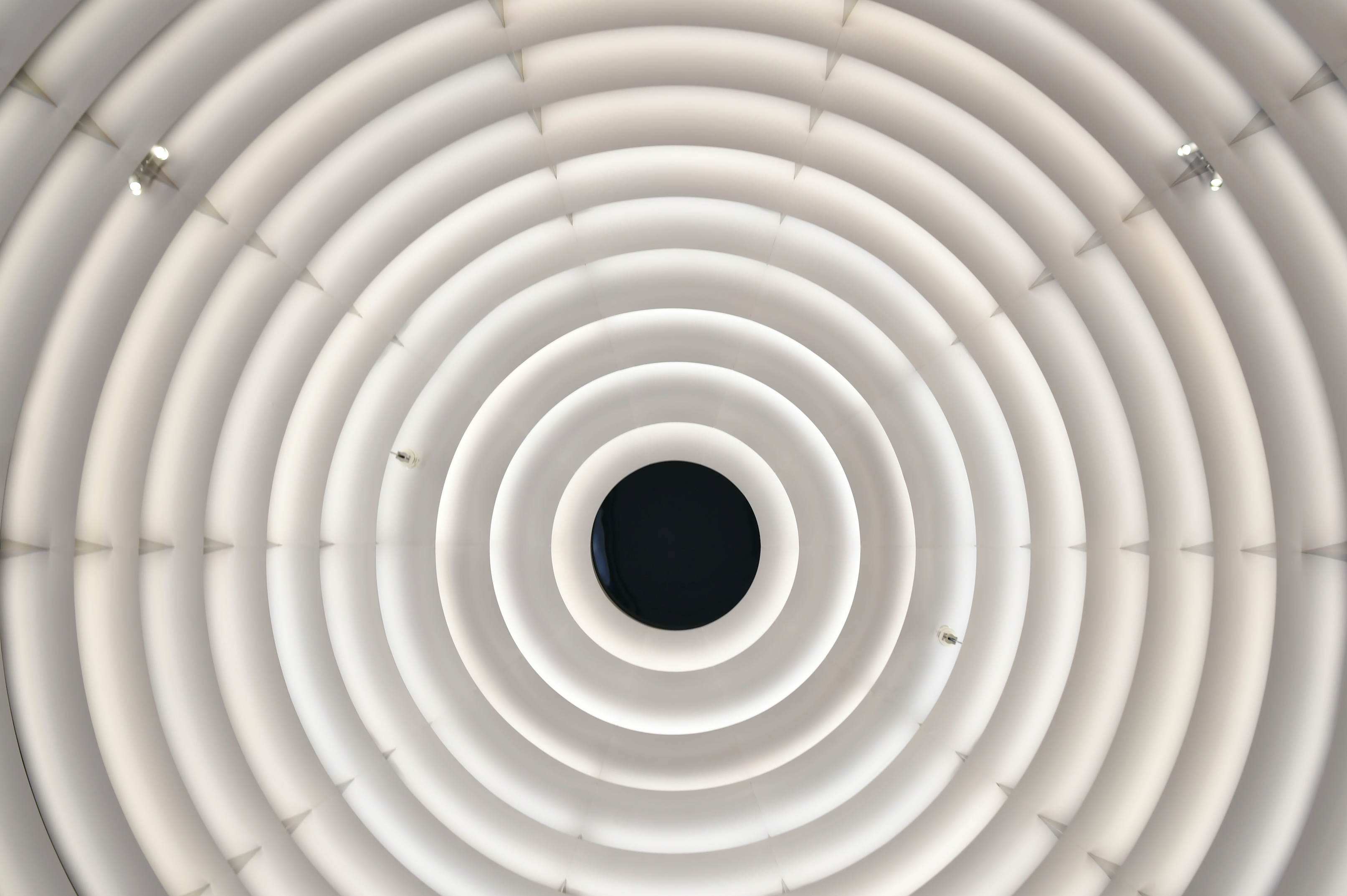 Concentric Circles of Modern Architectural Ceiling · Free Stock Photo