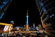 Stunning Night View of Oriental Pearl Tower in Shanghai