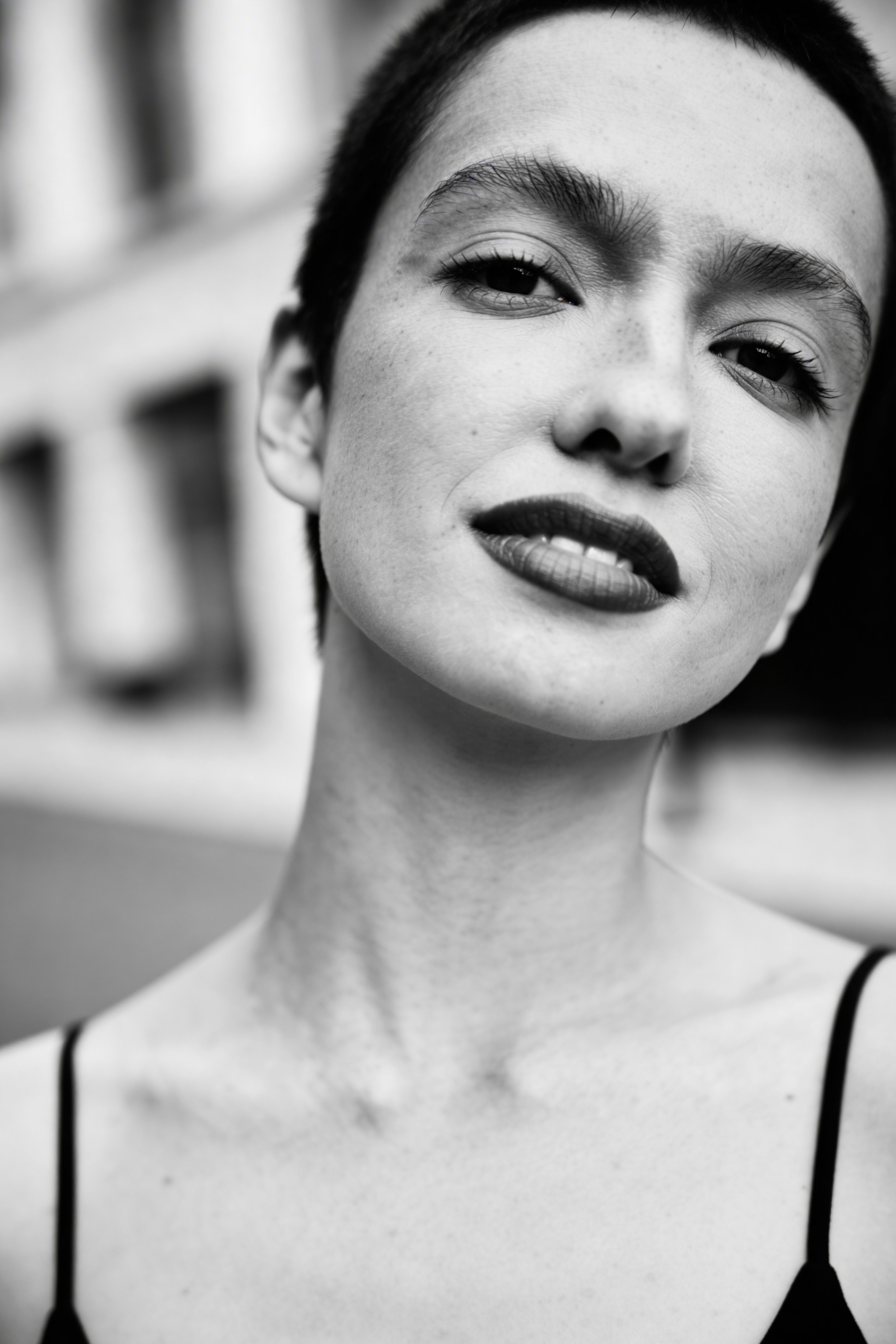 Black and White Portrait of a Young Woman · Free Stock Photo