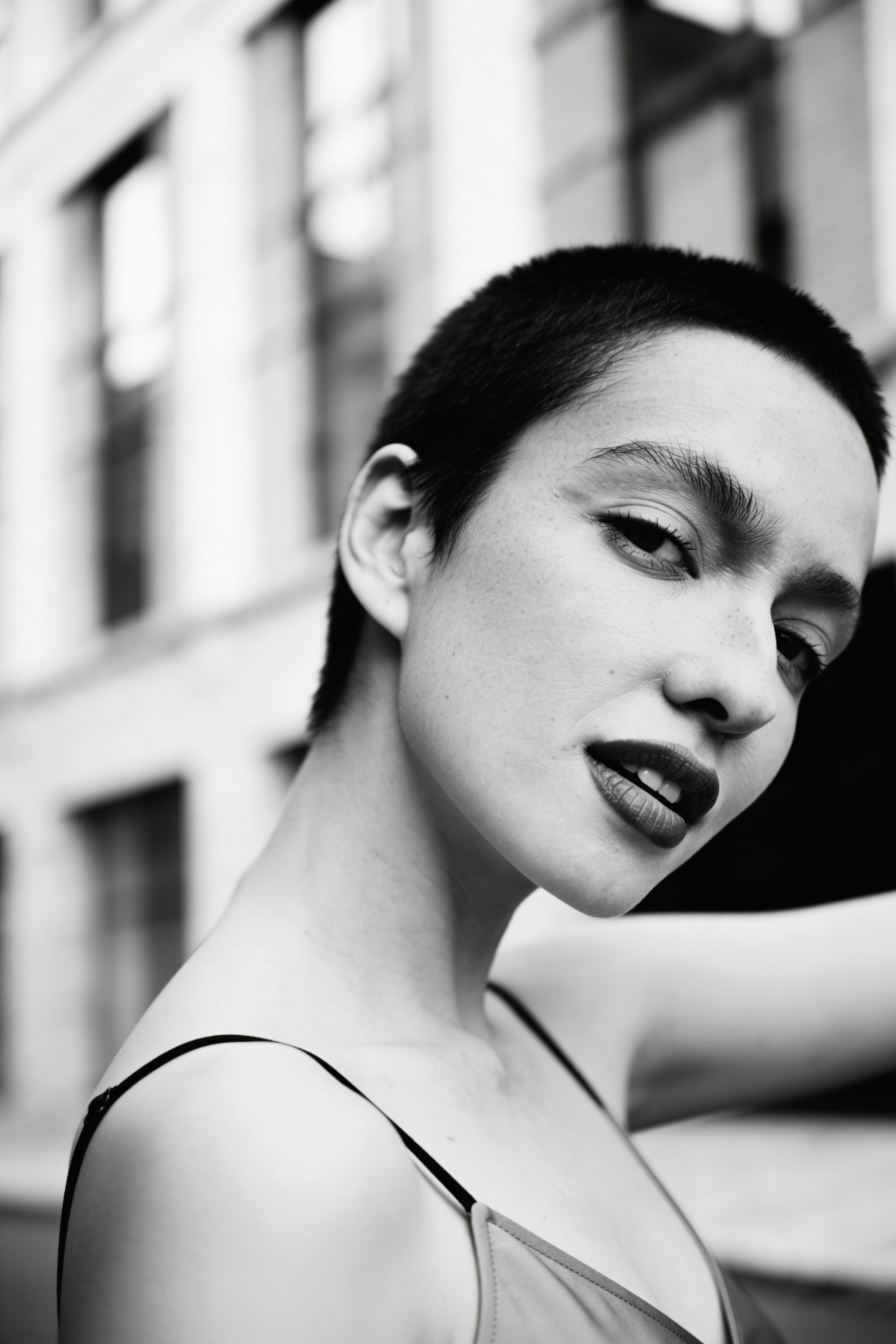 Black and White Portrait of Confident Young Woman · Free Stock Photo