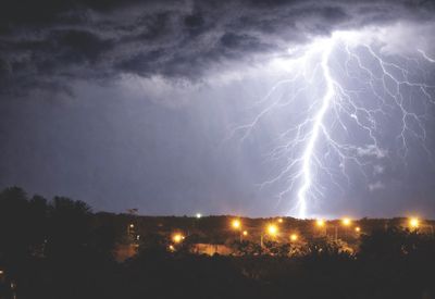 Dramatic lightning over Palmas Brazil