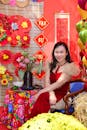 Vietnamese New Year Celebrations with Traditional Decor
