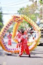 Colorful Dragon Dance Performance on Street