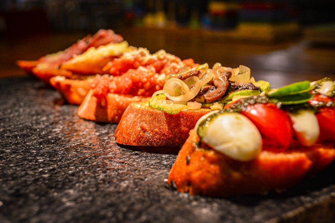 Gratis lagerfoto af bruschetta, fingermad, Italiensk mad