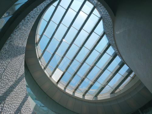 Free Glass ceiling and modern design in Porto, Portugal building. Stock Photo