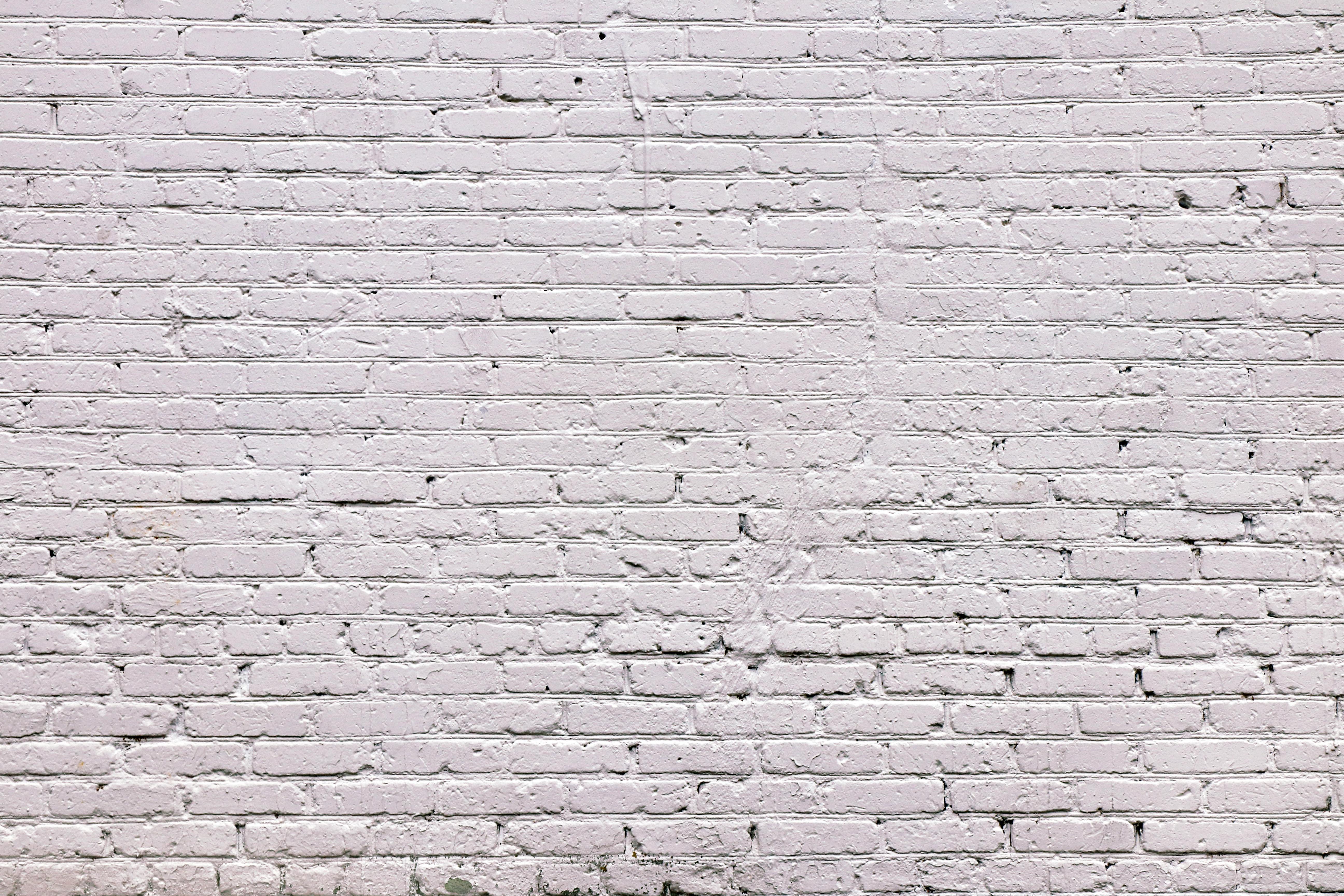 Simple White Brick Wall with Simple Decor