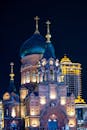 Saint Sophia Cathedral at Night in Harbin