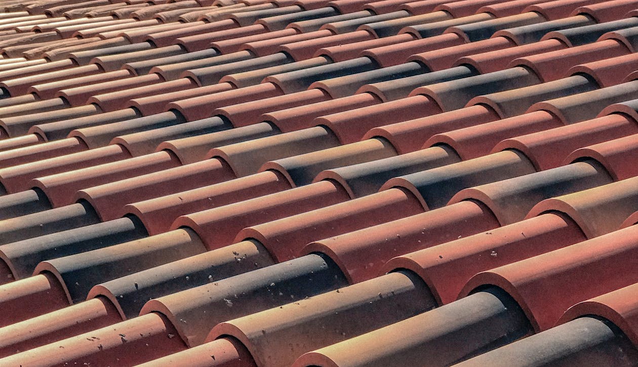 Free Brown Roof Tiles In Close Up Photography Stock Photo