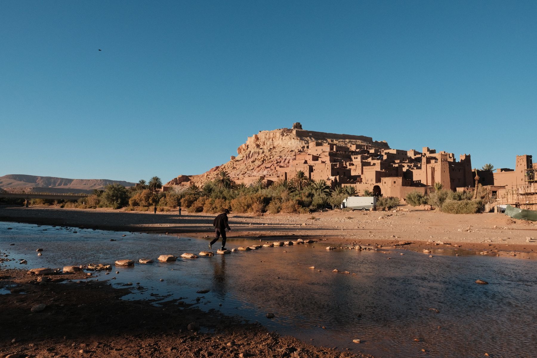 Earthen ksar of Ait Ben Haddou beyond the High Atlas in southern Morocco