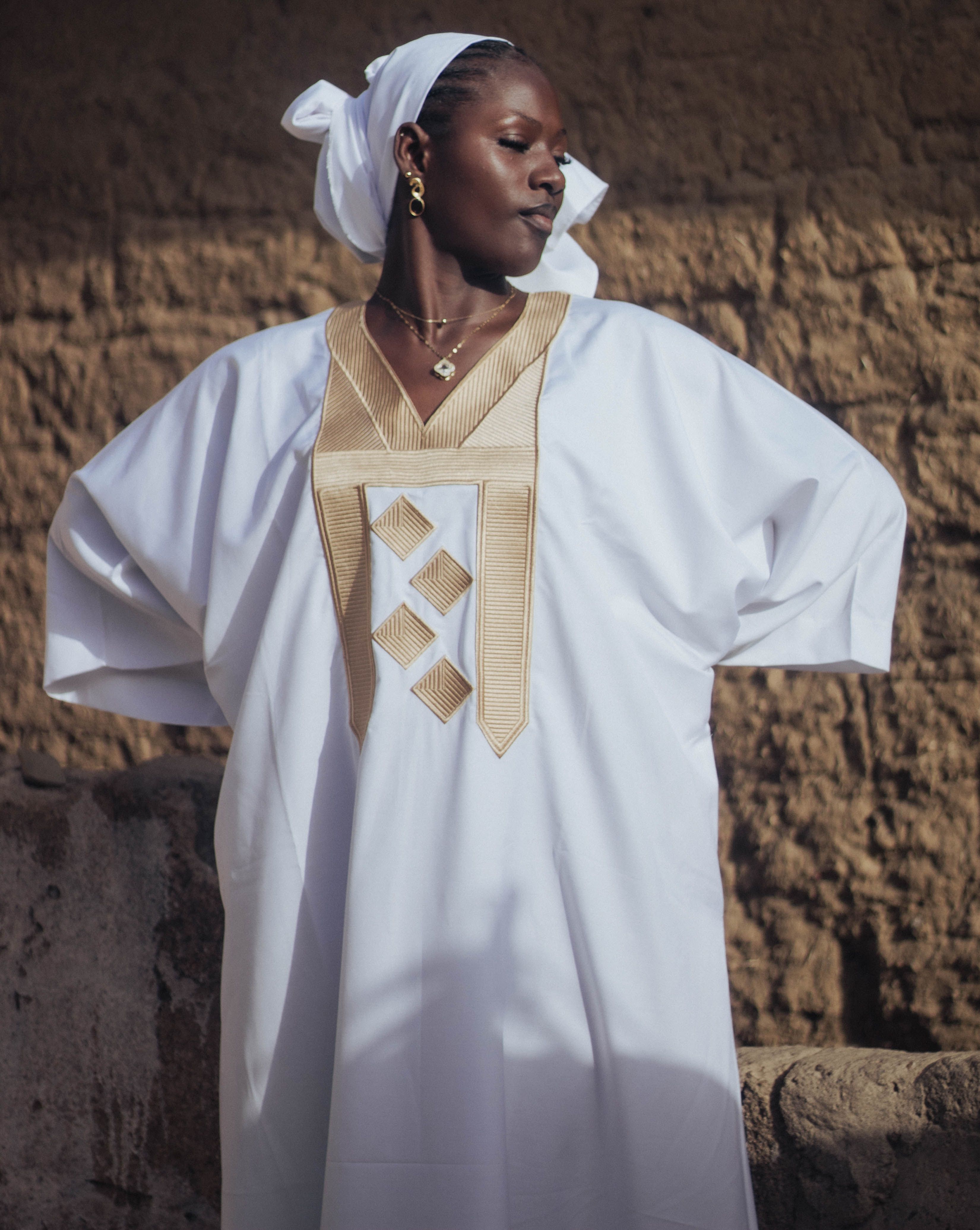 Elegant Traditional African Attire Portrait Outdoors · Free Stock Photo