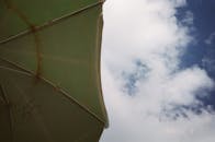 Cloudy Sky with Beach Umbrella in View