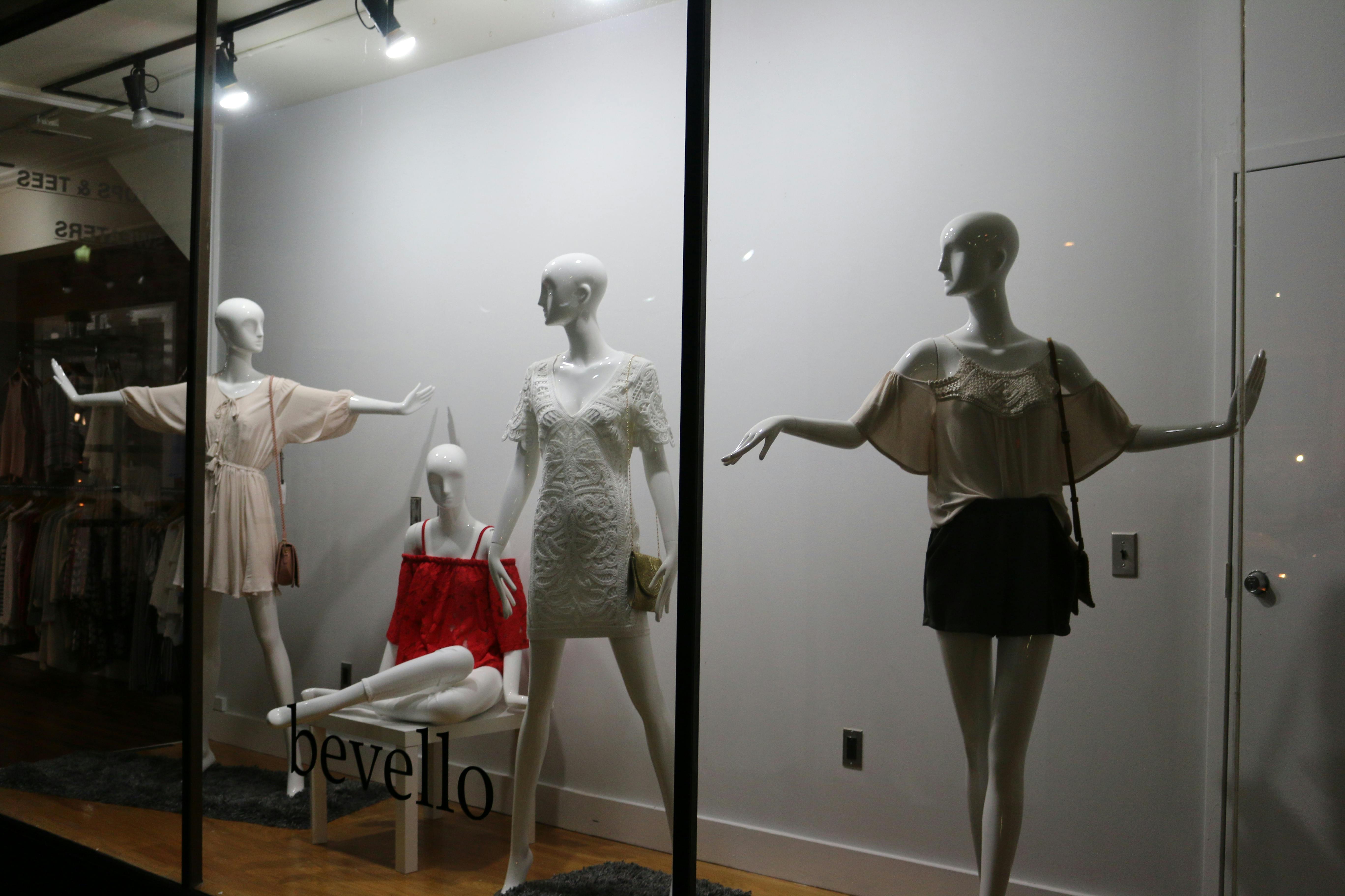 Free stock photo of fashion, mannequins, mannequins in a window display