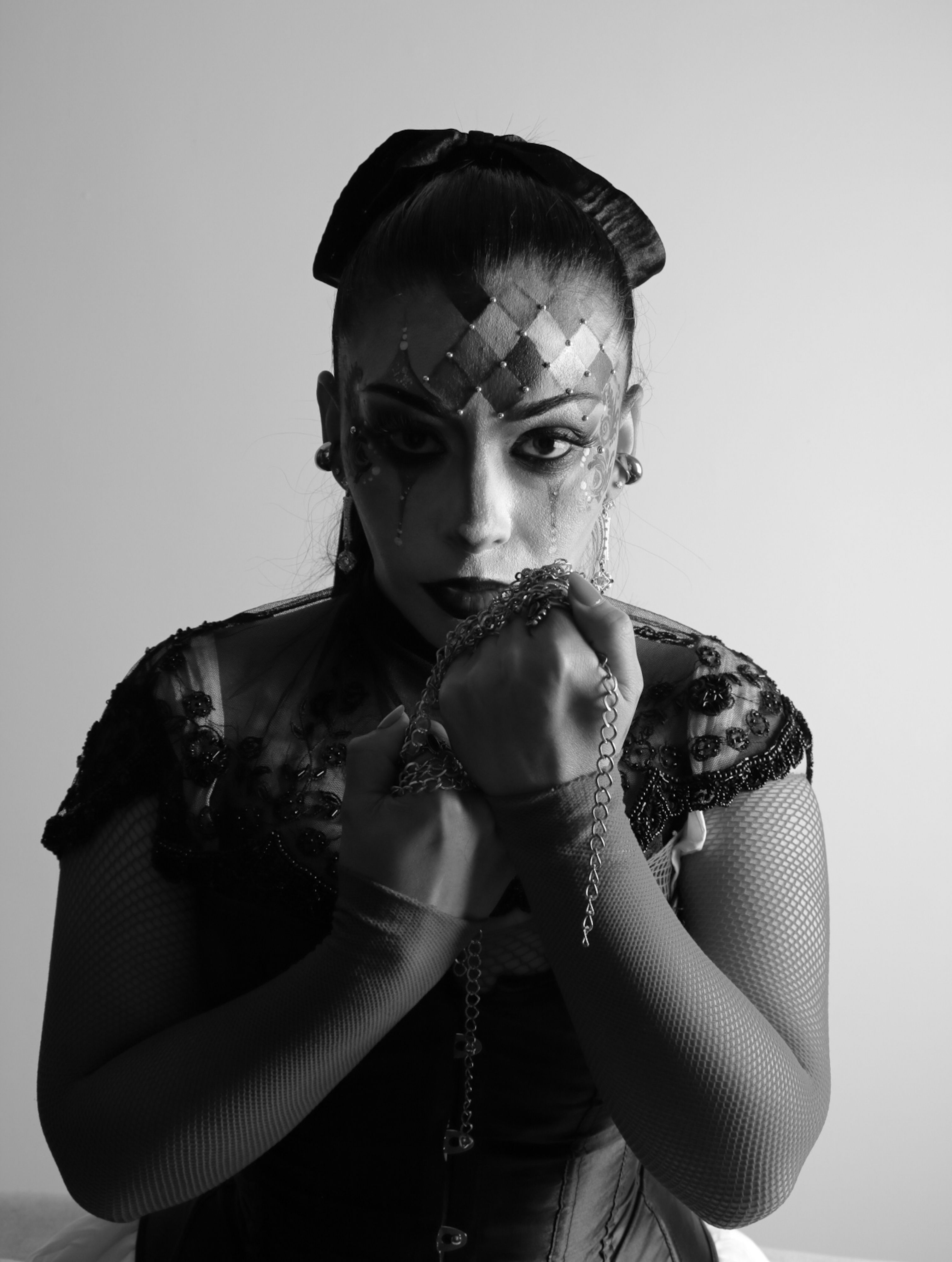 Dramatic Black and White Portrait of a Woman · Free Stock Photo