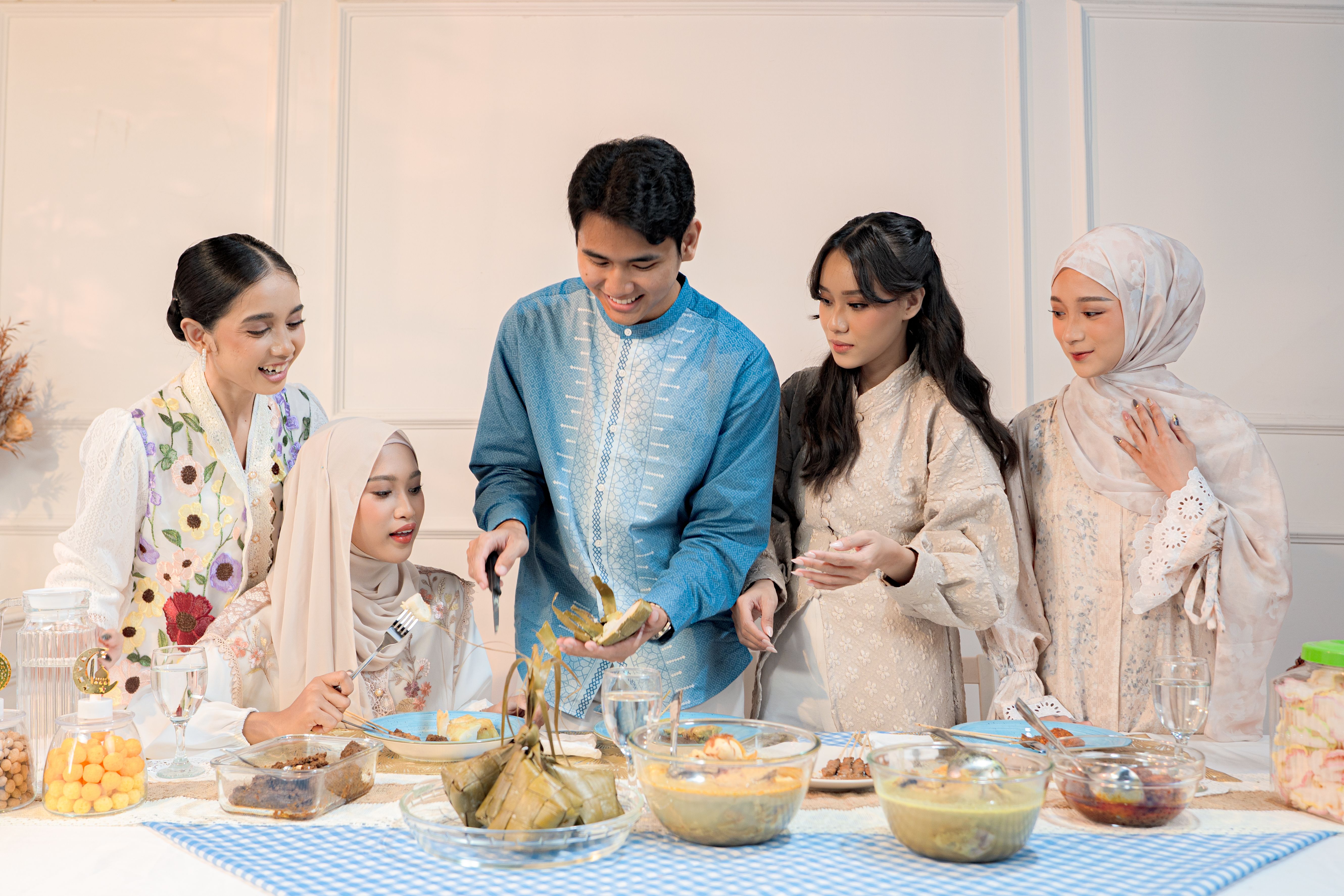 Family celebrating together