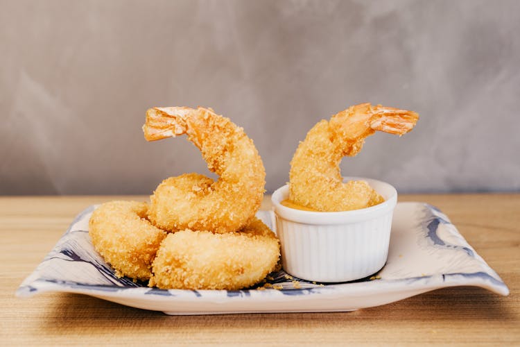 Tempura On Ceramic Plate