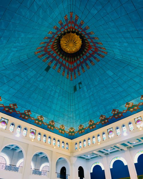 Free Captivating view of intricate mosque dome design in Java, Indonesia. Stock Photo