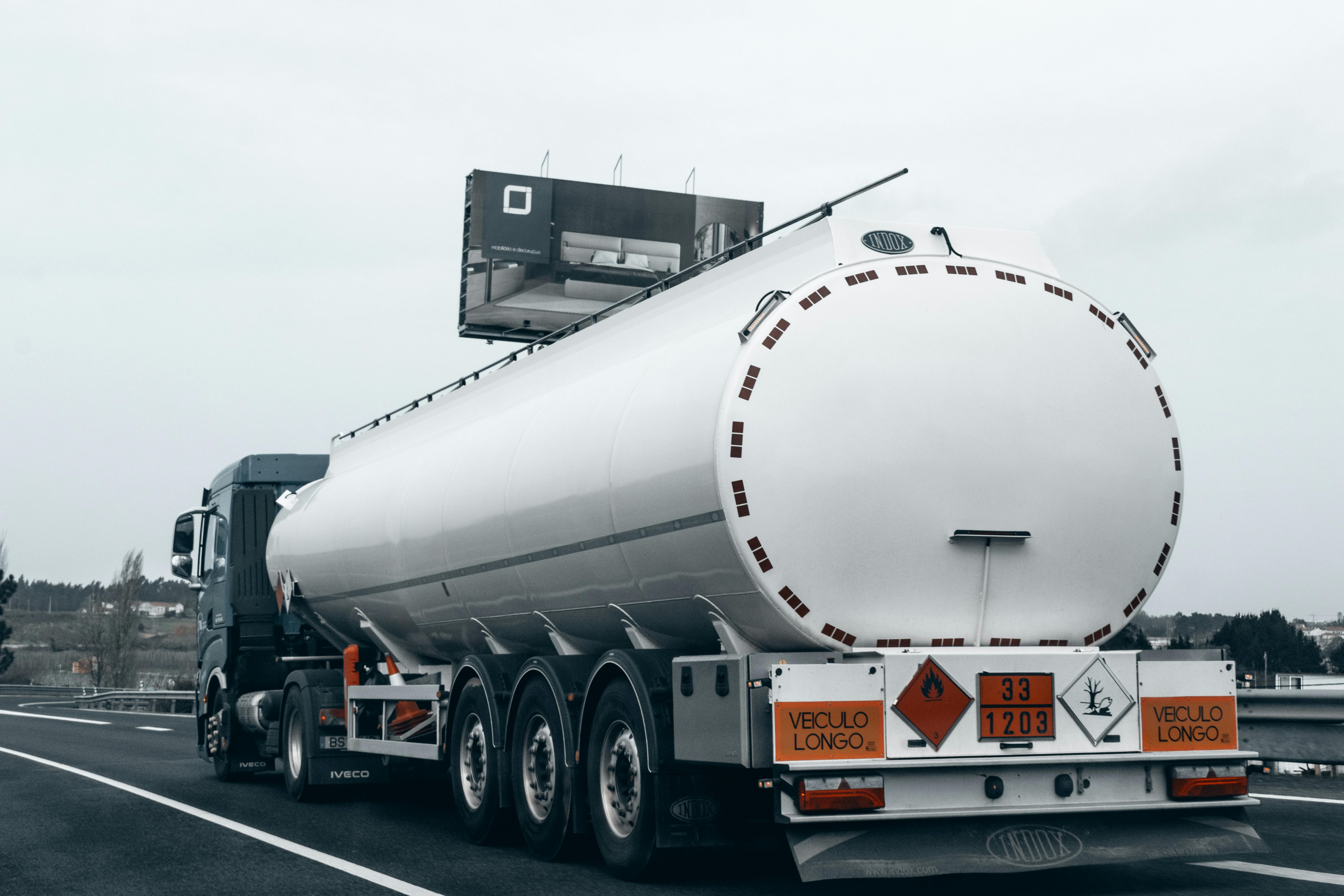 Oil tanker truck representing economic stability