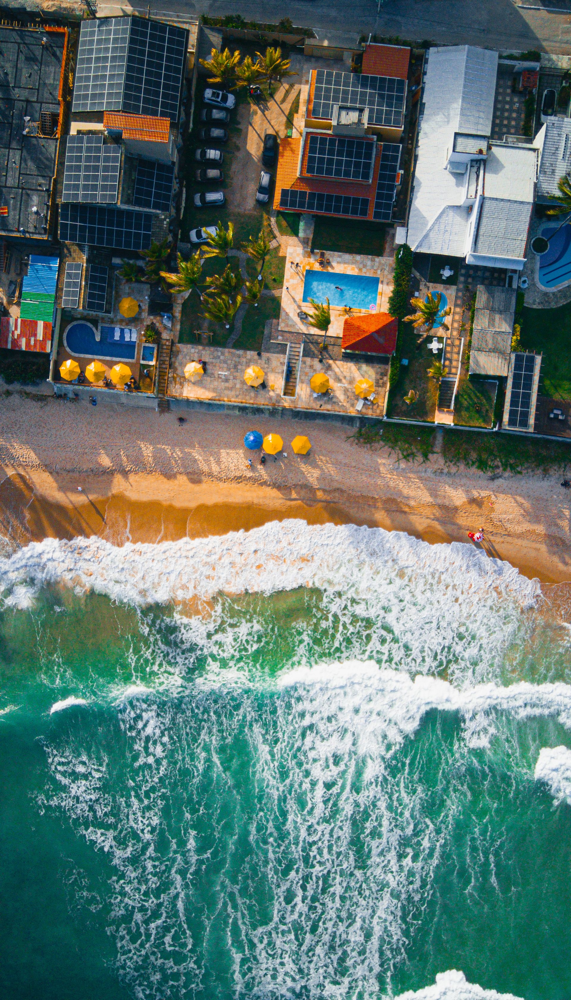Vista aérea da praia de Porto de Galinhas, em Pernambuco