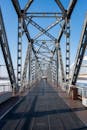 Steel Bridge in Harbin with Winter View