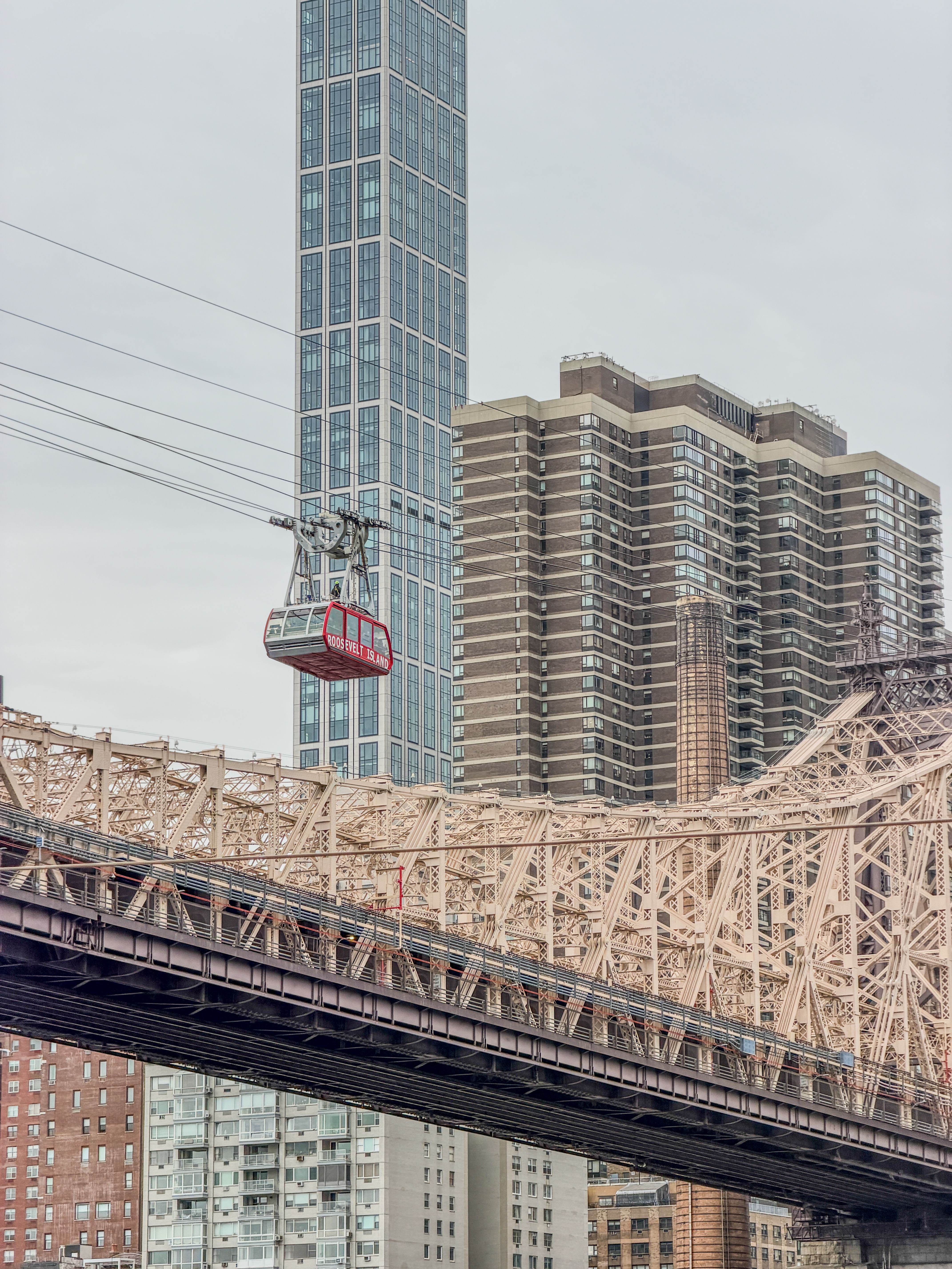 Ropeway with observation cabin near cable bridge · Free Stock Photo
