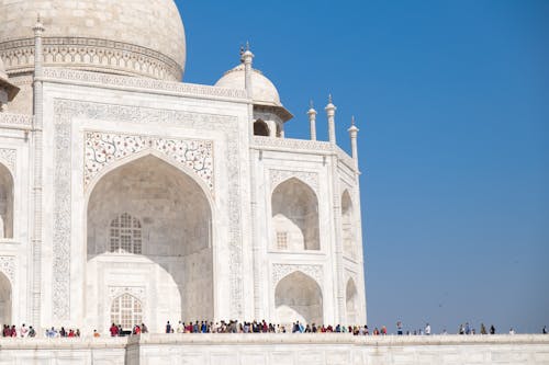 Nahaufnahme Foto Von Taj Mahal Mausoleum