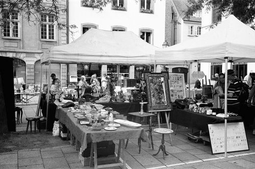 Free Discover vintage treasures at an open-air flea market in Strasbourg, France. Stock Photo