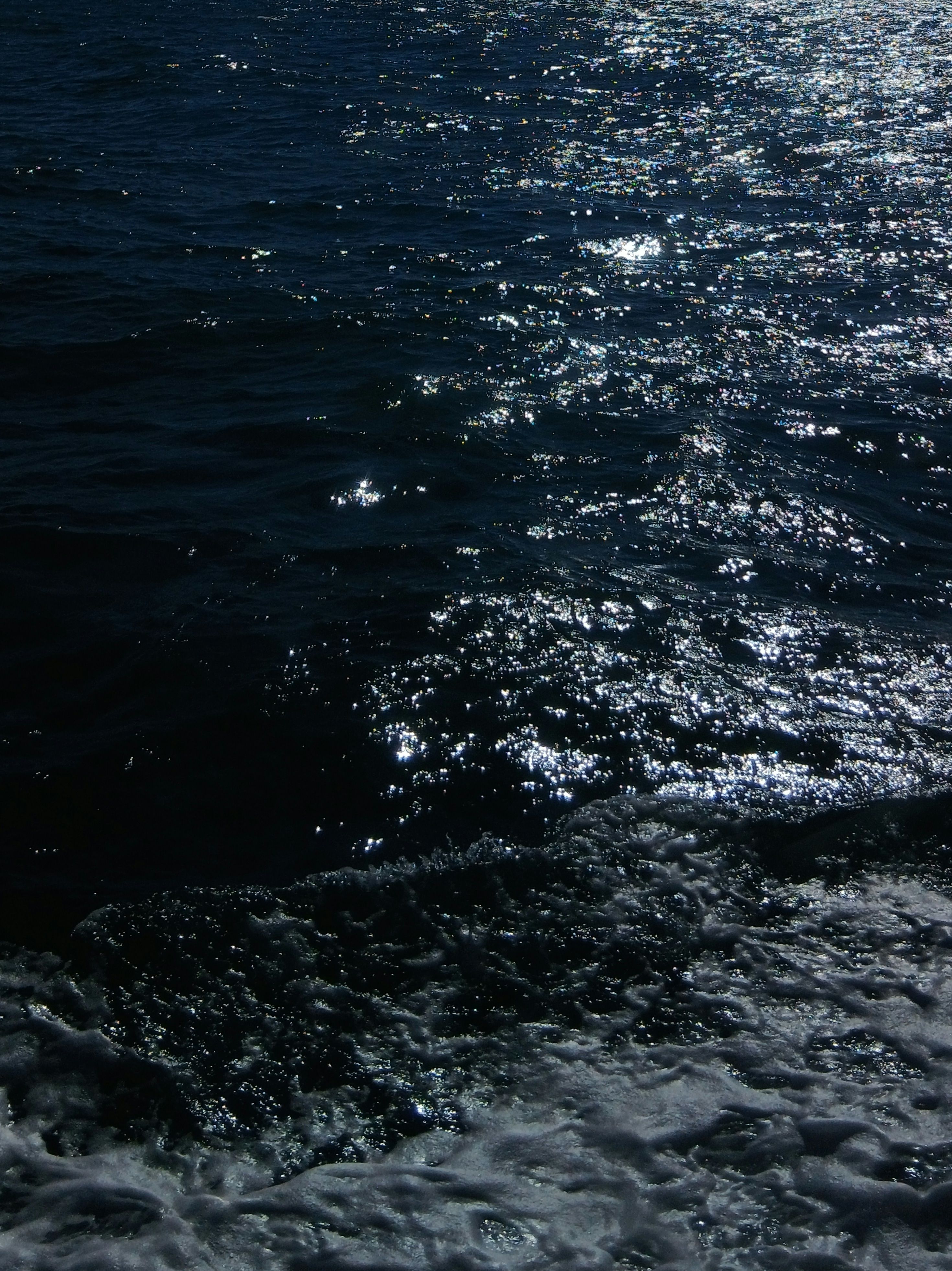 Sparkling Ocean Waves Reflecting Sunlight · Free Stock Photo