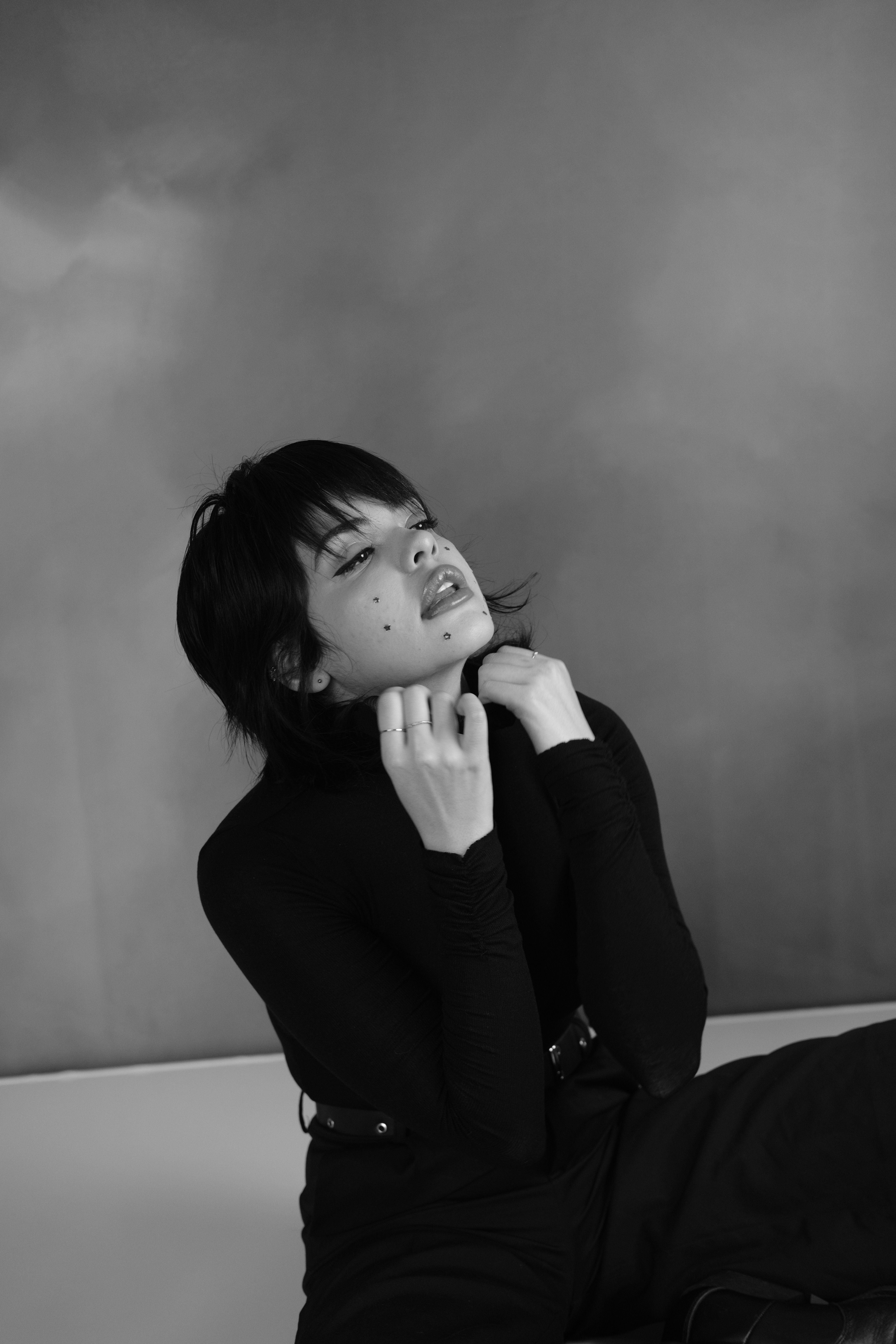 Elegant Black and White Portrait of Woman · Free Stock Photo