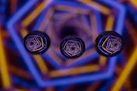 Abstract Water Droplets with Geometric Reflections